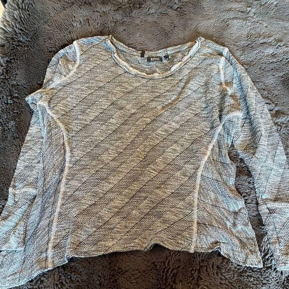 Buffalo Grey Striped Asymmetric Sweater Size S - Picture 1 of 4